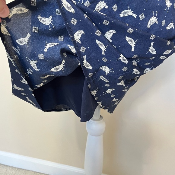 Lily Rose Bird Print 3/4 Sleeve Mini Dress - Picture 7 of 15